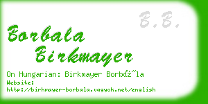 borbala birkmayer business card